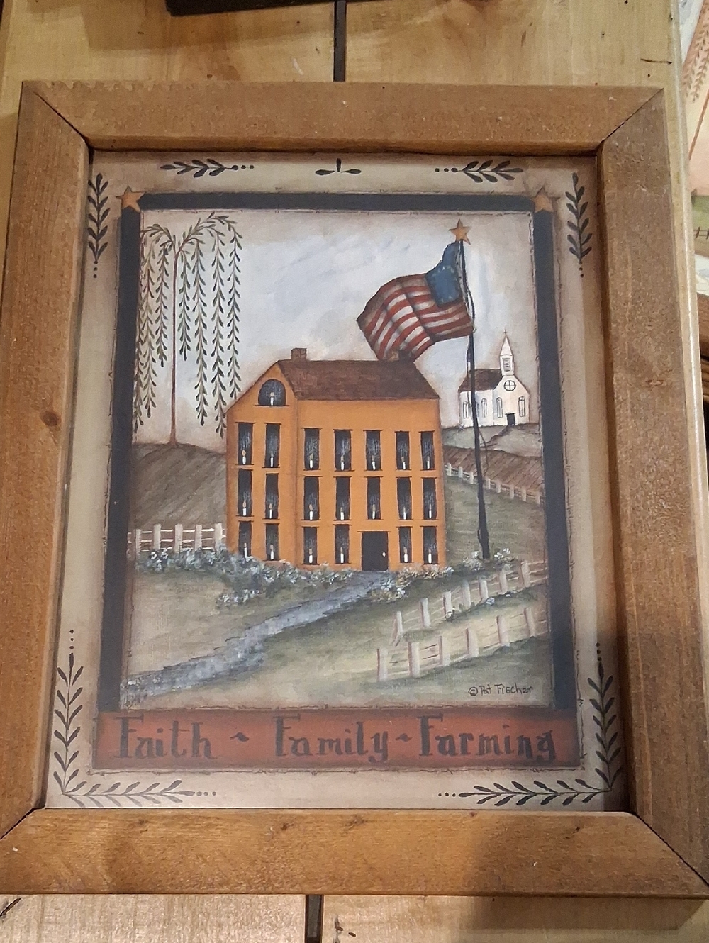 Saltbox Picture In Wood Frame
